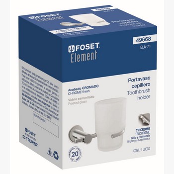 PORTAVASO CEPILLERO CROMADO LINEA ELEMEN