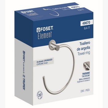 TOALLERO ARGOLLA CROMADO LINEA ELEMENT