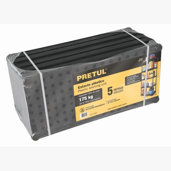 ESTANTE PLASTICO 5 REPISAS PRETUL