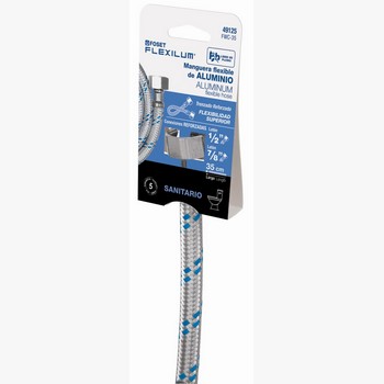 MANGUERA FLEXIBLE WC 35 CM ALUMINIO