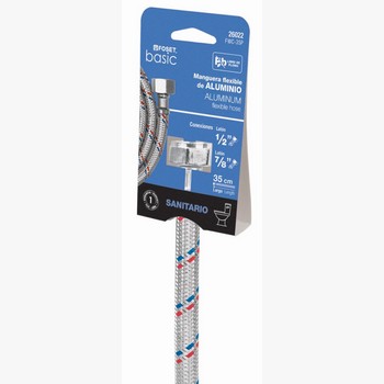 MANGUERA FLEXIBLE WC 35 CM ALUMINIO PRET