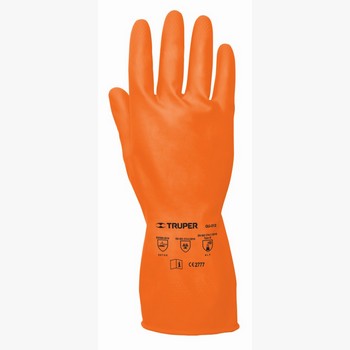 GUANTES LATEX GDE NARANJA TRUPER