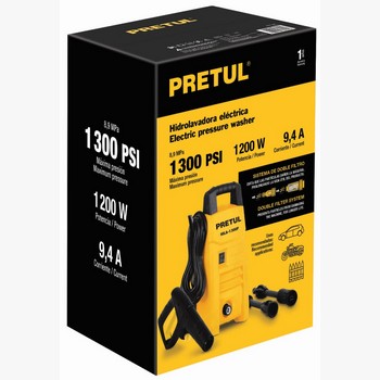 HIDROLAVADORA ELECTRICA 1300PSI PRETUL