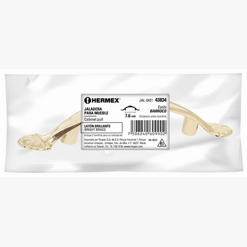 JALADERA LATON BRILLANTE ESTILO BARROCO