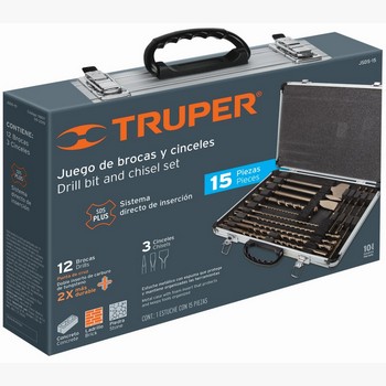 JUEGO DE BROCAS Y CINCELES SDS PLUS 15 P