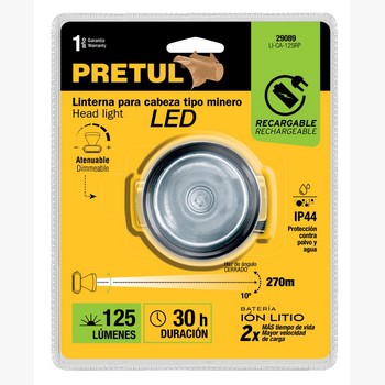 LINTERNA MINERO 125 LM RECARGABLE