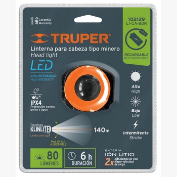 LINTERNA MINERO LED/CON