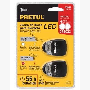 LINTERNA BICICLETA 2 PZAS PRETUL