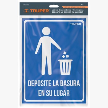 LETRERO SEÑALIZACIONDEPOSITE LA BASURA E