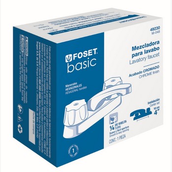 MEZCLADORA LAVABO RECTA TRAD 1/4 BASIC