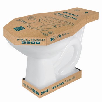 TAZA BAÑO REDONDA BLANCA