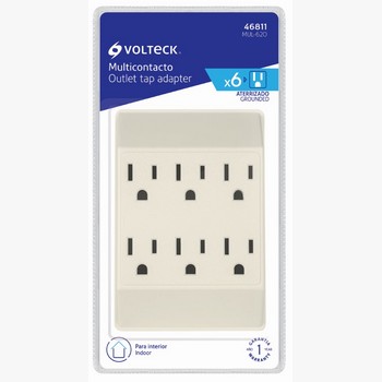 MULTICONTACTO 6 ENTRADAS CUADRADO VOLTEK