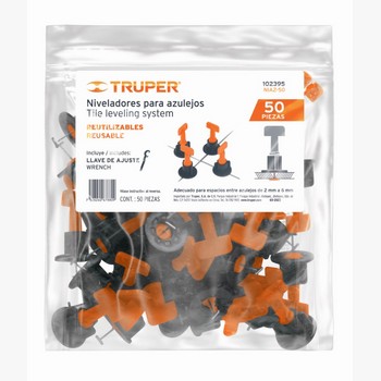 BOLSA C/50 NIVELADORES P/AZULEJOS TRUPER