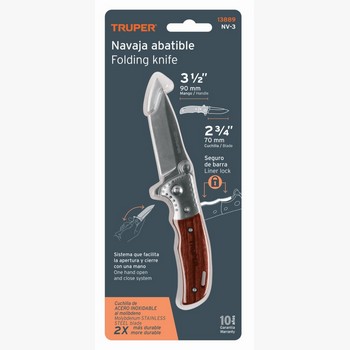 NAVAJA ABATIBLE CON MANGO DE MADERA 3